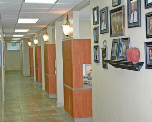 Hallway of an Apple A Day Dental office